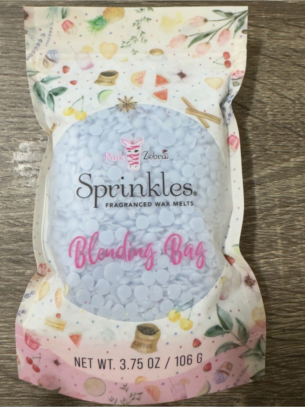 Pink Zebra Sprinkles Blending Bag - Light Blue Wax Melts